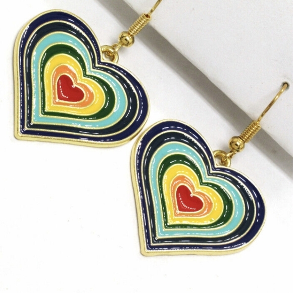Betsey Johnson Heart Earrings - Picture 3 of 3
